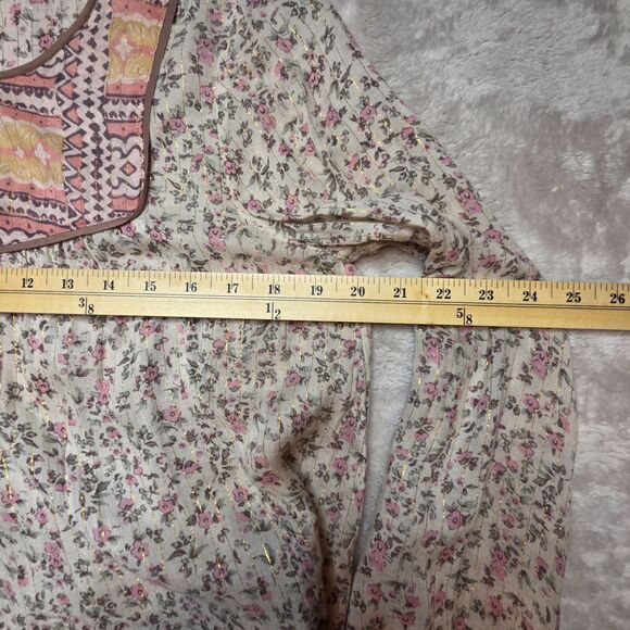 Free People Dream Lover Tunic Size XS Oversized Bohemian Whimsy BOHO - Picture 5 of 6